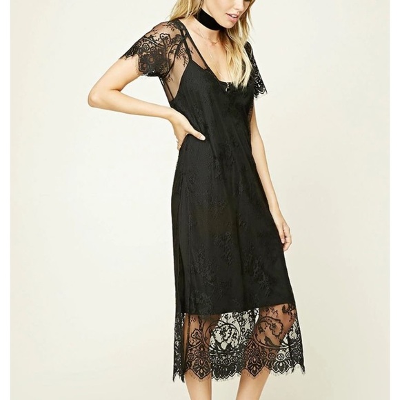 Sheer lace dress overlay Clearance